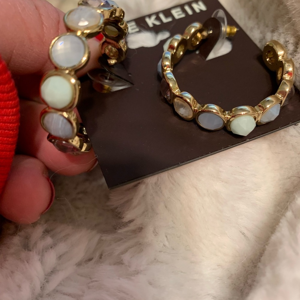 Anne Klein hoop earringss nwt - Picture 3 of 6